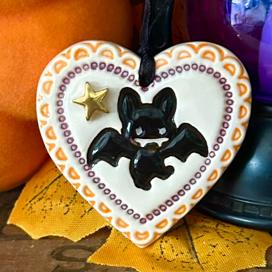 Ceramic Bat hanging decoration