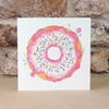 Pink Doughnut Eco Friendly Blank Card