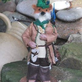 Sir Robin of Foxley needle felted Robin Hood Fox Sculpture by neyeli