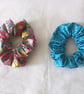 Headband Pink Floral, Blue Floral Scrunchie - Image 3