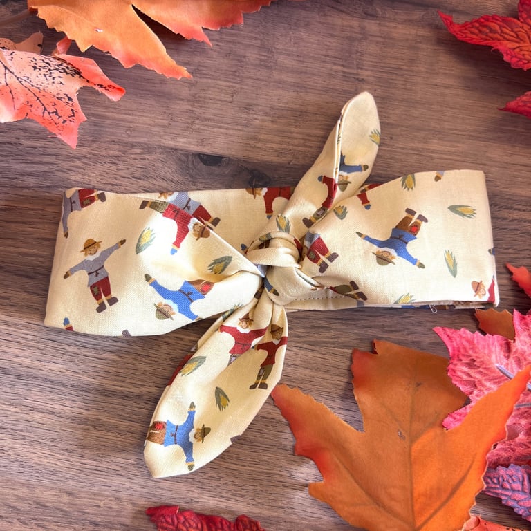 Handmade Dog Necktie - Scarecrows