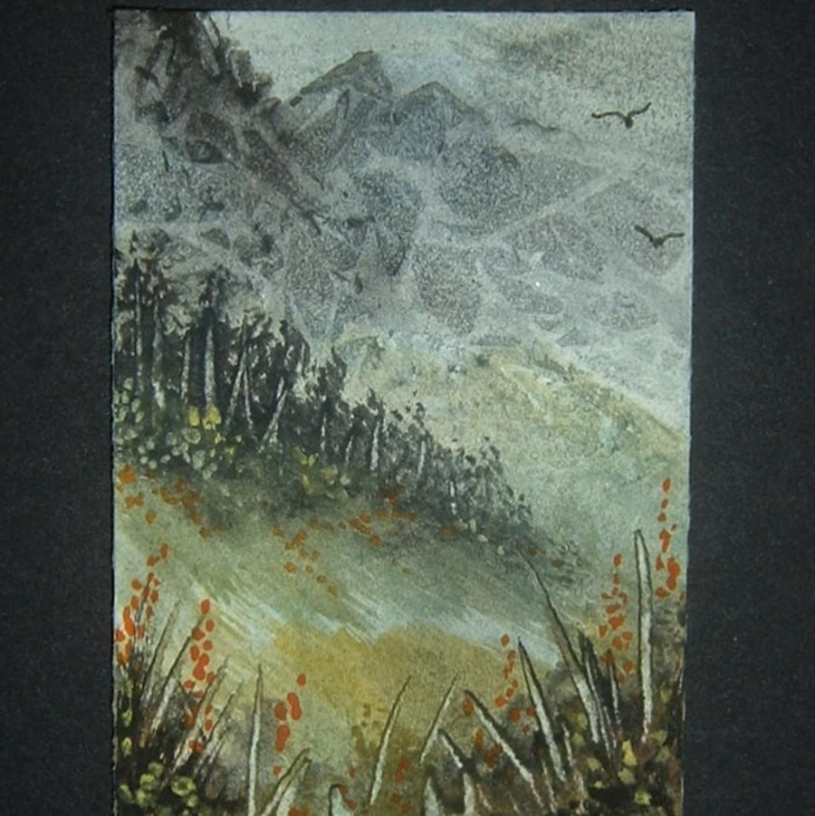 original watercolour aceo art painting ref 297