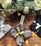 Motorcycle Christmas Folded Fabric Tree Ornament, Biker Tree Decorations - Image 1