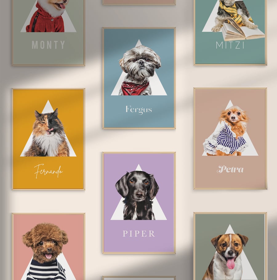 Custom Pet Portrait From Photo, Custom Cat Portrait, Custom Dog Portrait