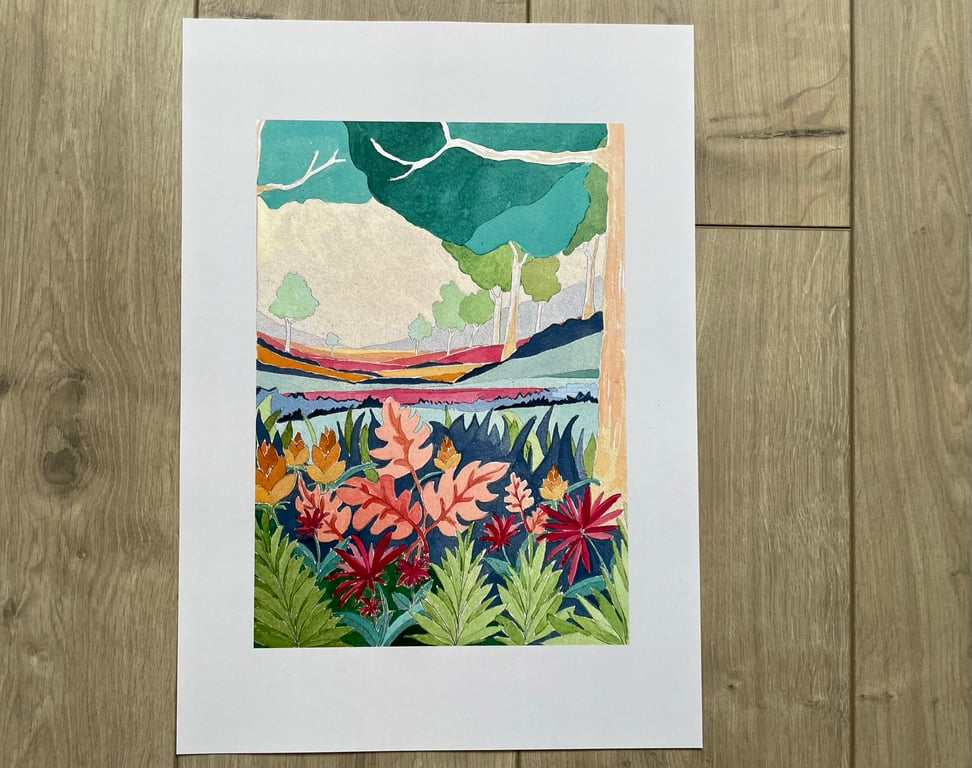 Maximalist Art Print - Abstract Landscape - Colourful Art Print - Wall Art