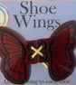 Butterfly Wings, Embroidered shoe,boot wings. Red - Image 1