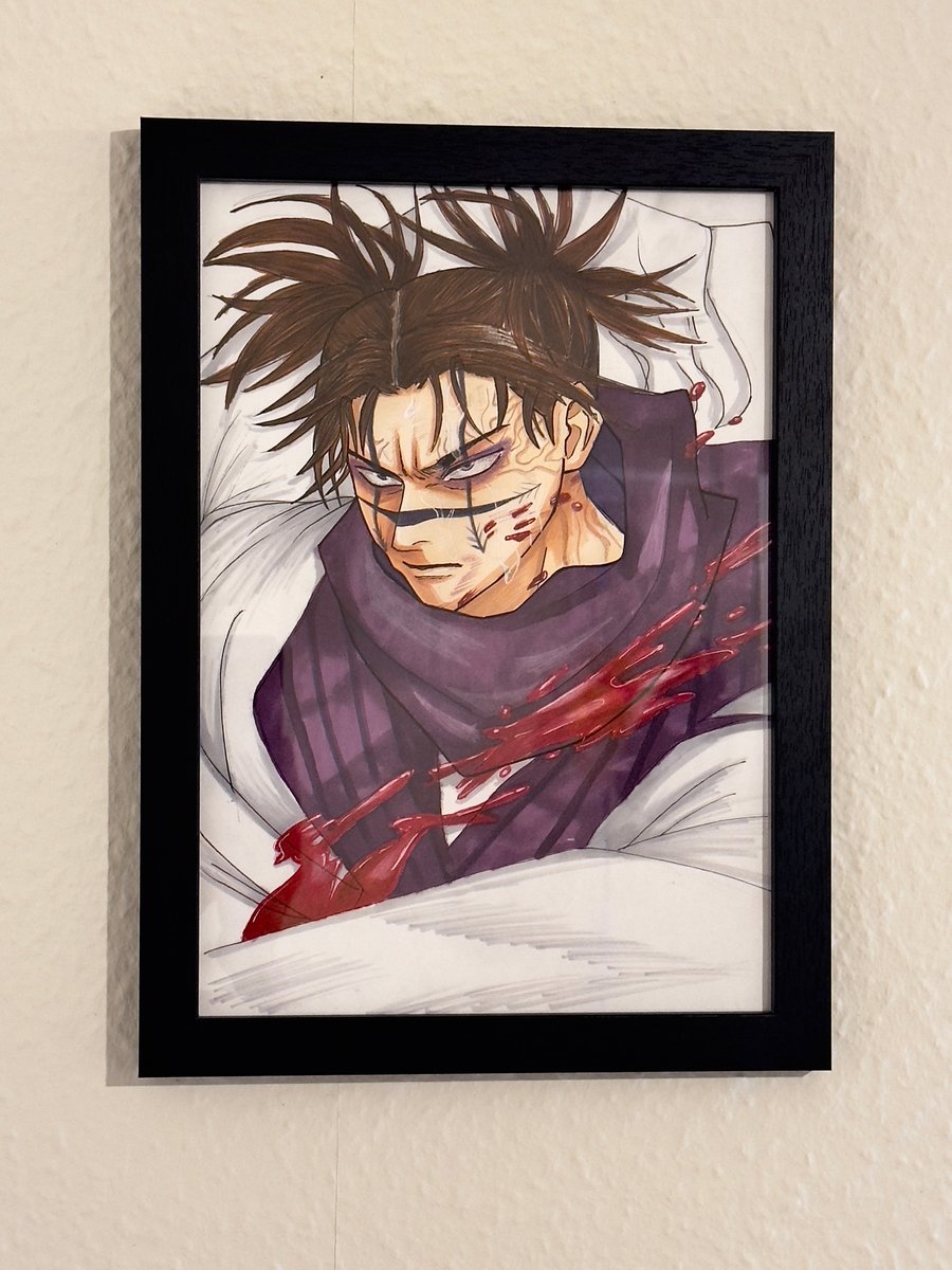 Original Hand-Drawn Anime Portrait. Frame not Included