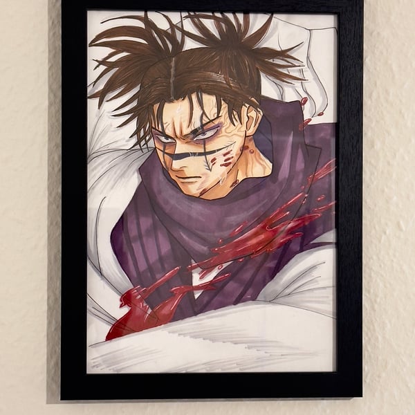 Original Hand-Drawn Anime Portrait. Frame not Included