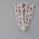 Handprinted chiffon scarf Autumn Leaves
