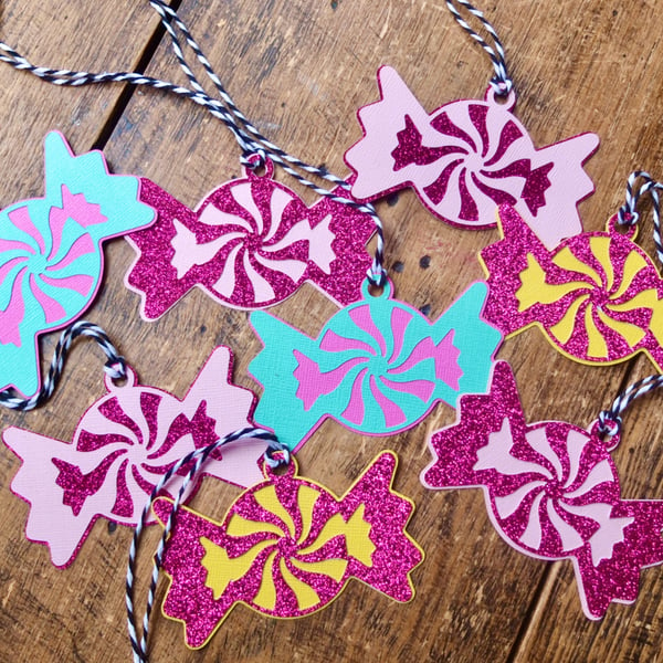 8 Candy Shaped Gift Tags