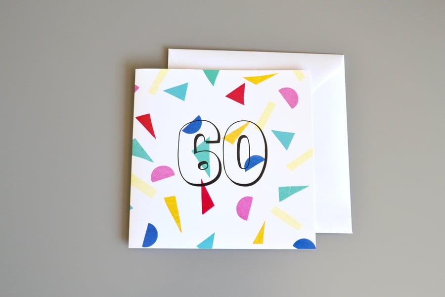 Confetti 60th Birthday Card 