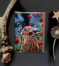 Poppy Hare Blank Mini Note Card