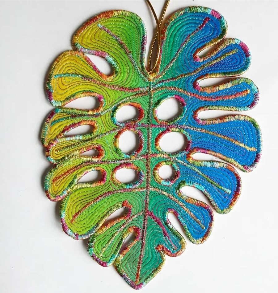 Cheeseplant Leaf Hanging Decoration 