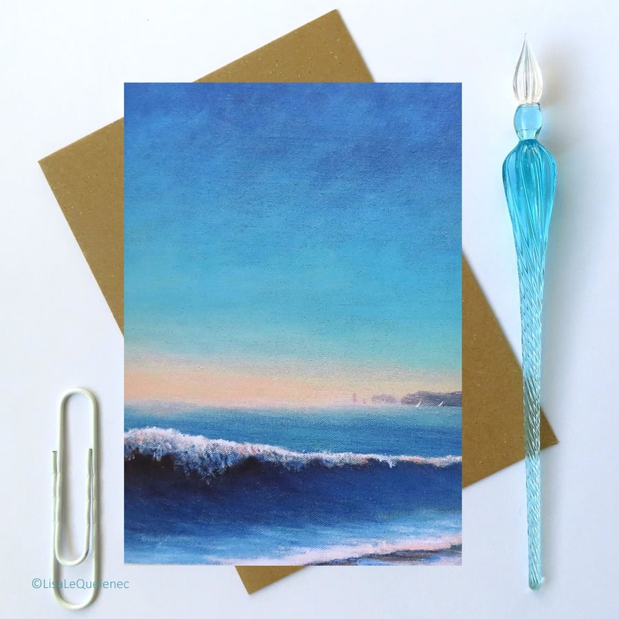 blank greeting card coastal collection Old Harry Rocks cello free