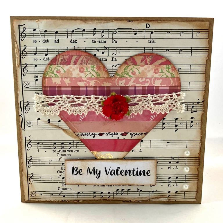 Shabby chic Valentine's Day card