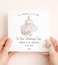 Personalised Christening Card for Girl Baptism Dress Card Goddaughter