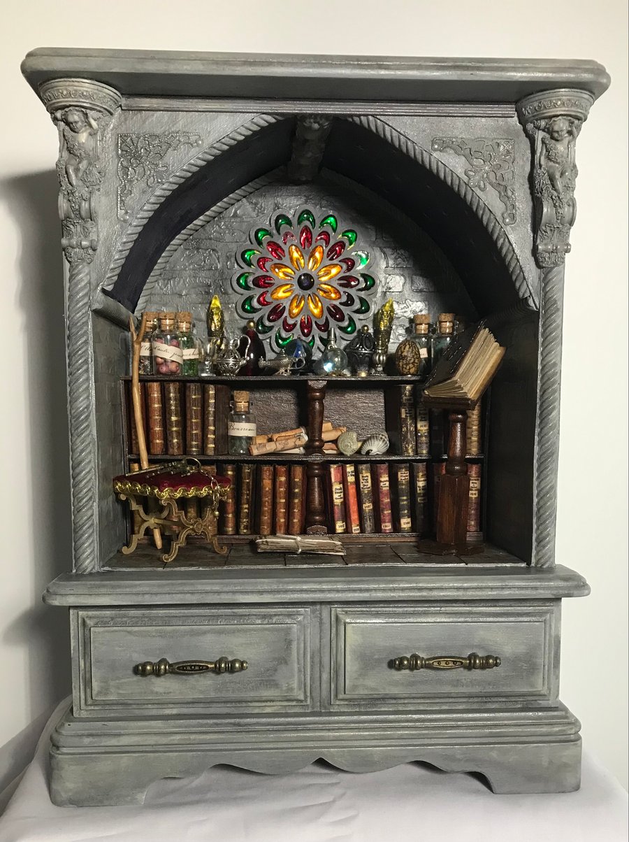 The Alchemists Chamber- doll house room box diorama