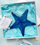 Fused Glass Starfish - Royal Blue -Turquoise - Image 3