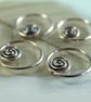 Spiral Sleeper Earrings Silver Hoops 14 mm or 12 mm - Image 3