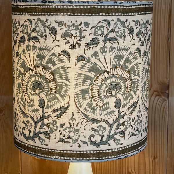 Handmade lampshades in Ikat style fabric