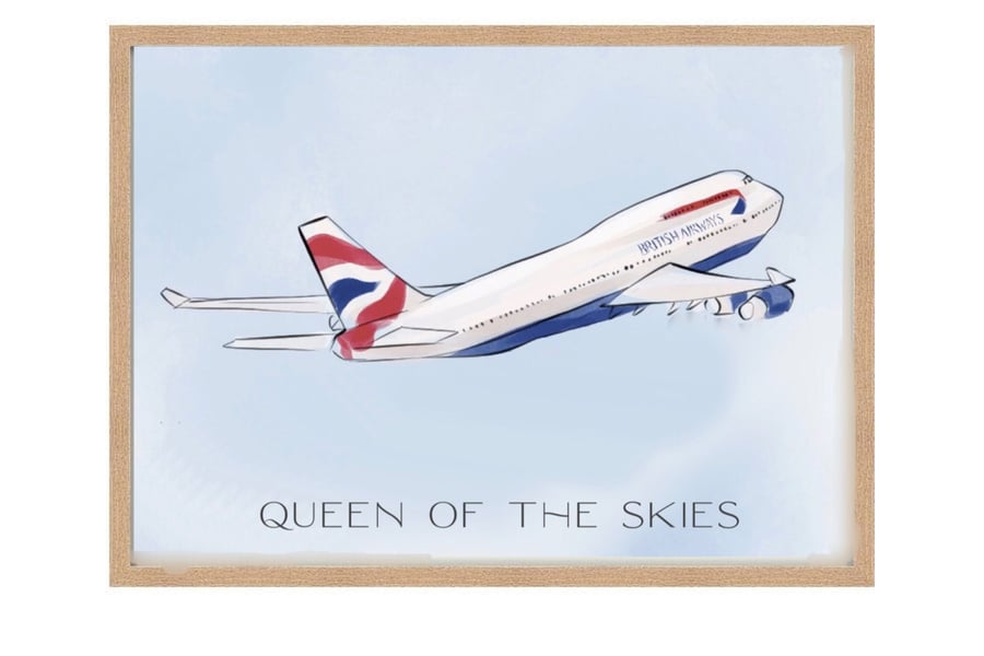 British Airways B747 Queen of the Skies Print