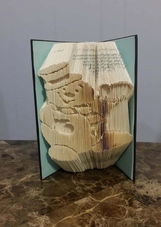 Waving Snowman COMBI Book Folding Pattern - EMAILED PDF PATTERN