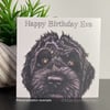 Black Cockapoo or Labradoodle Card - Blank or personalised for any occasion.