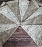 Olive & Cream floral Double Sided Fabric Bunting 