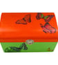 Butterfly Decorated Wooden Trinket Keepsake Box 20cm - Image 1