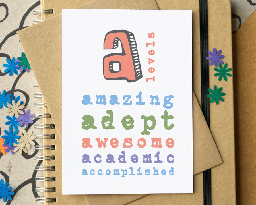 A-Level Exam Results Card