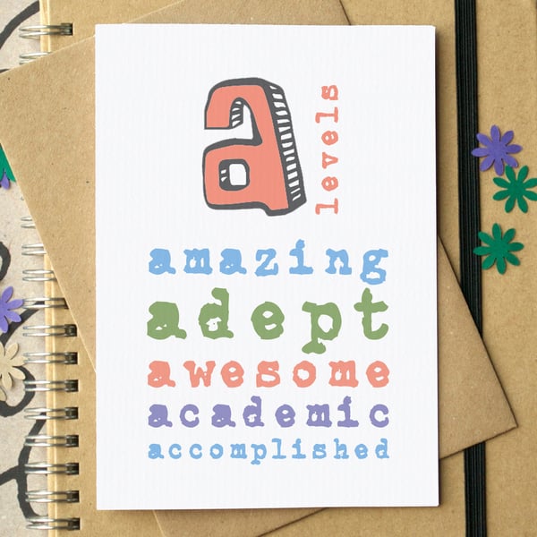 A-Level Exam Results Card