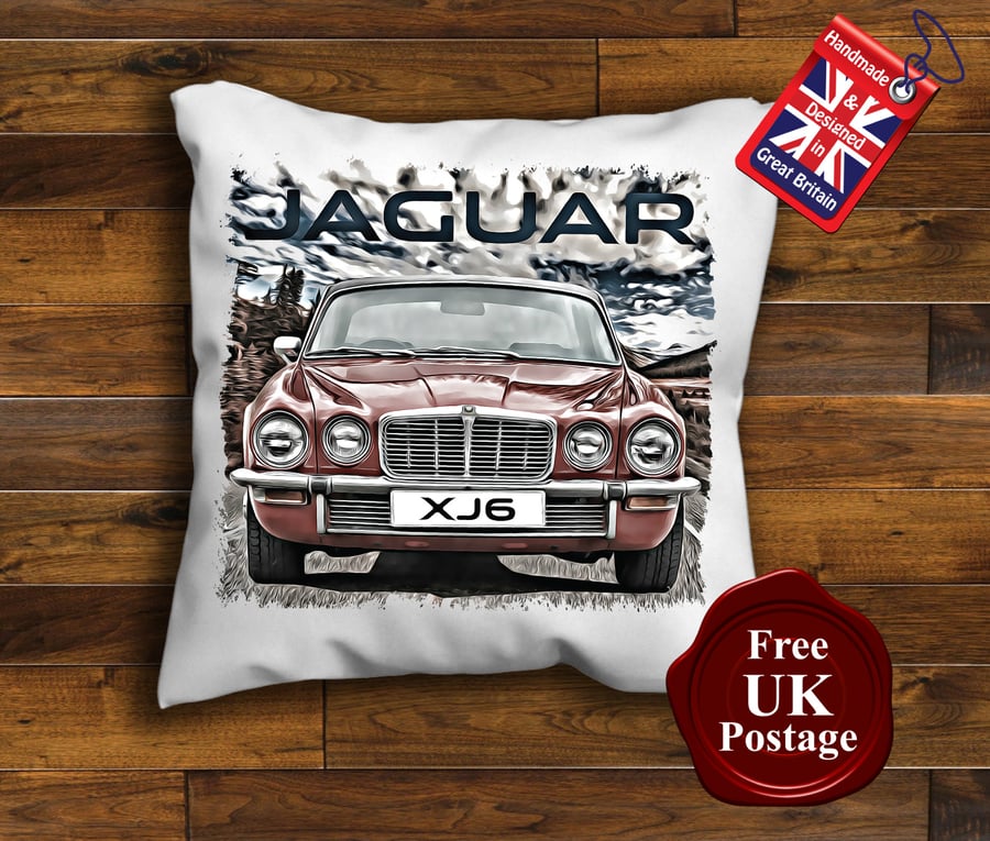 Jaguar XJ6 Cushion Cover, Choose Your Size