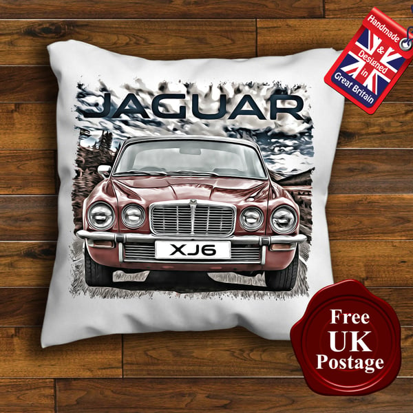 Jaguar XJ6 Cushion Cover, Choose Your Size