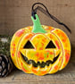 Yellow ceramic pumpkin decoration - Image 1