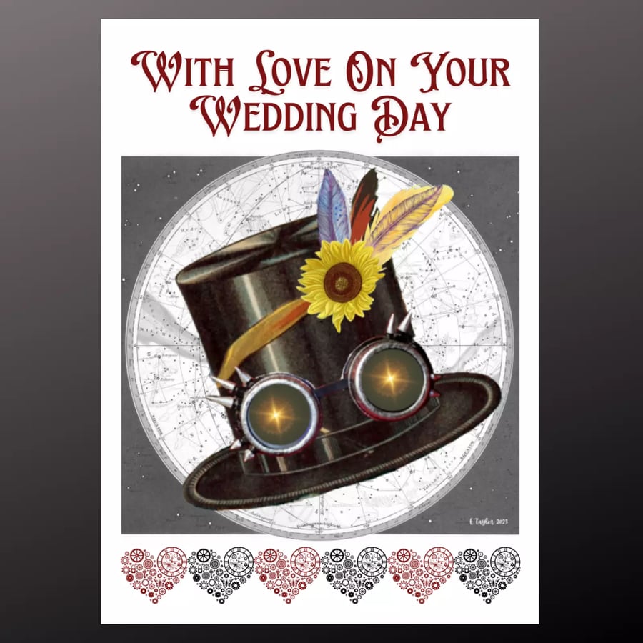 Personalised Wedding Card Plantable Seeded Optn Pagan Wiccan steampunk