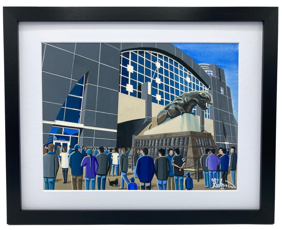 Carolina Panthers NFL American Football High Quality Framed Art Print.