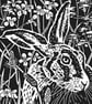 Midsummer Hare, Limited edition Linocut Print - Image 1