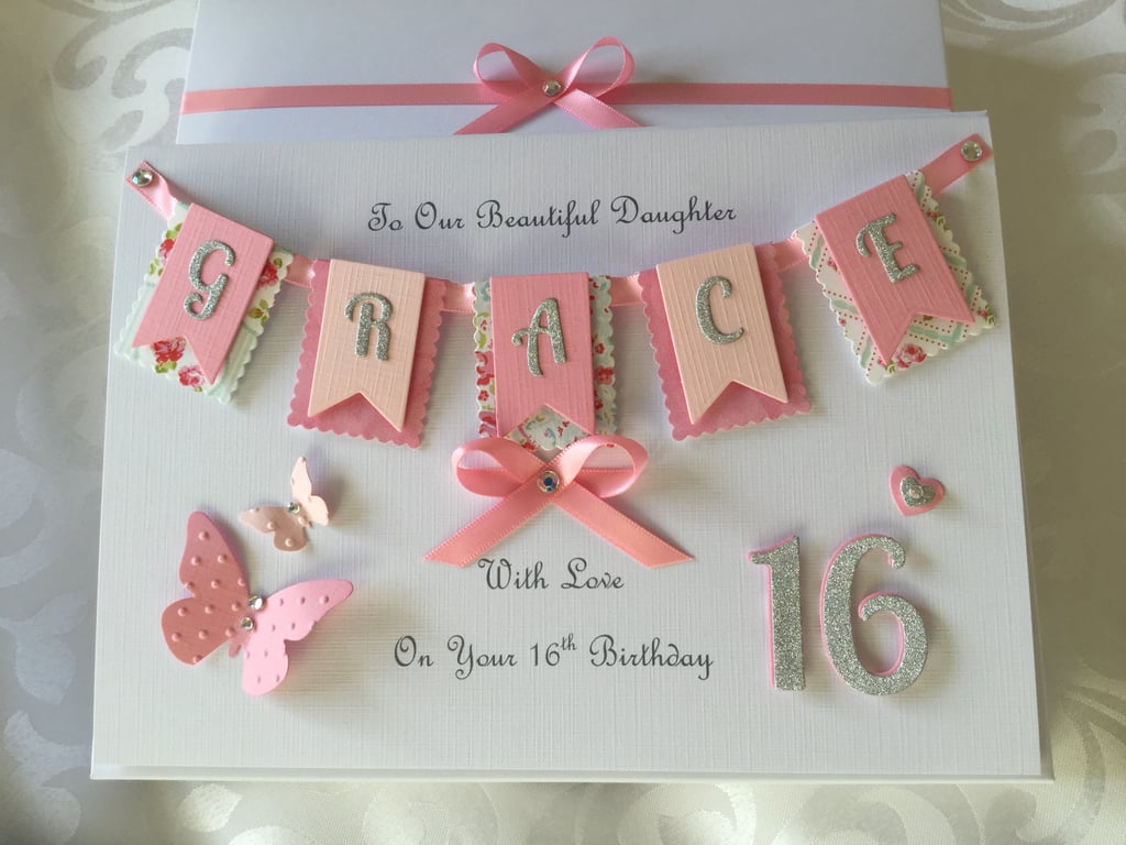 Personalised Birthday Card Daughter Granddaughter Gift Boxed 1618 21 30 Any Age
