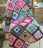 An Itsy Bitsy Stargazing Granny Square Crochet Lap Afghan Blanket - Image 1