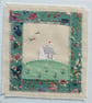 Miniature finely hand-stitched textile, detailed work with pretty fabrics - Image 2