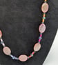 Oval shell and crystal necklace - Image 2