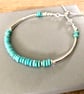 Sterling Silver Turquoise Noodle Bracelet - Image 7