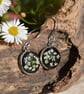 Pressed Cow Parsley Flower Resin Earrings, 304 Stainless Steel, Made in Scotland - Image 7
