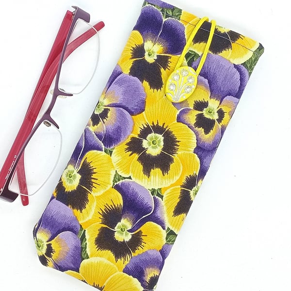 Pansy glasses case 277KF