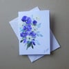 original hand painted floral blank card ( ref FA 105 F2 )