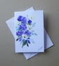 original hand painted floral blank card ( ref FA 105 F2 )