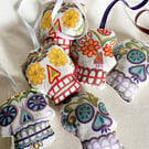 Sugar Skull lavender bag, home decor, organic lavender flowers.  