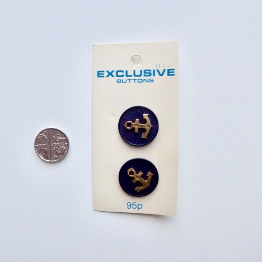 Anchor buttons, free U.K. postage