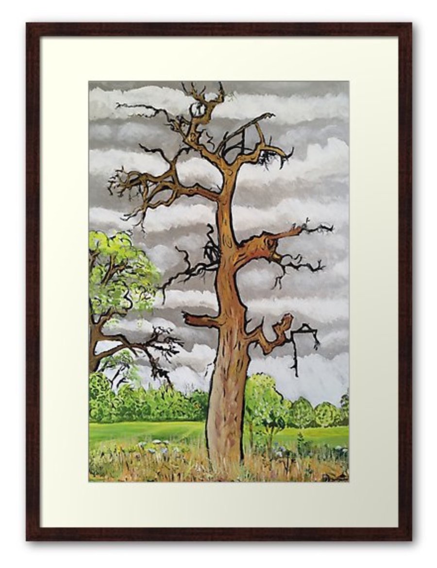 Framed Print Wall Art Taken From The Original Oil Painting ‘The Lightning Tree’