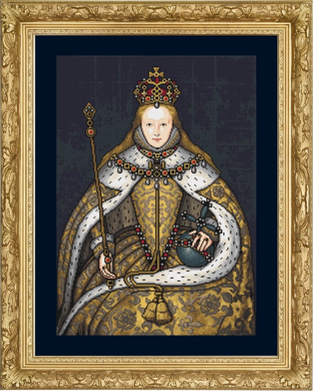 314 - Queen Elizabeth I Tudor Cross Stitch Pattern The Virgin Queen (PDF Chart)